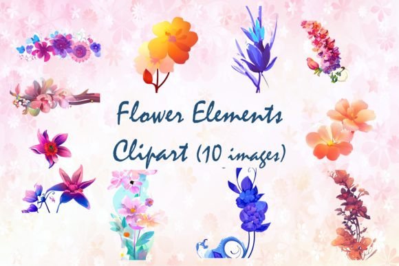 Download Flower Elements Clipart - Flower elements Collection