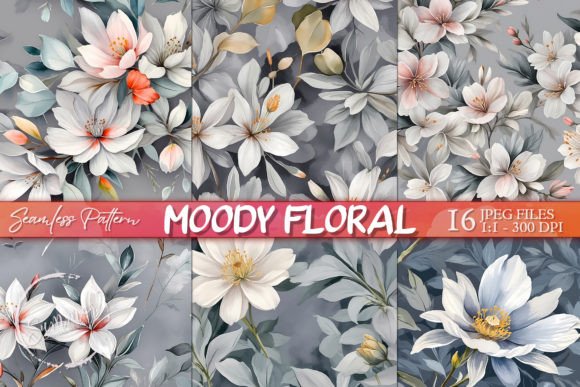 Download Muted Gray Floral Wallpaper Pattern - Wall Collection