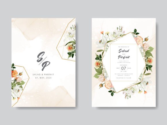 Download Lily and Rose Wedding Invitations Card - Invitations Collection