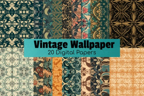 Download Vintage Floral Wallpaper Digital Papers - Wall Collection