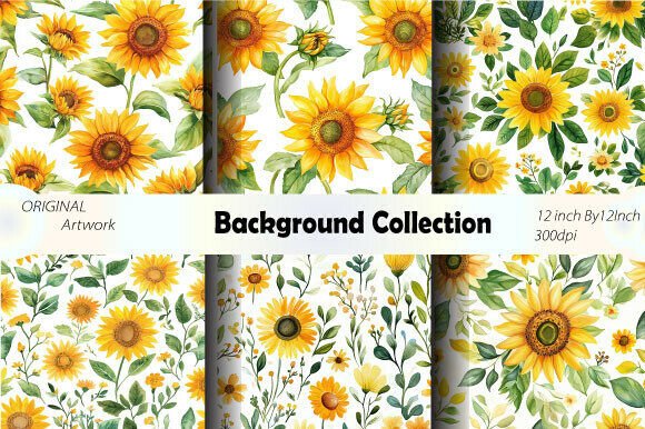Download Sunflower Background Wallpaper Seamless - Wall Collection