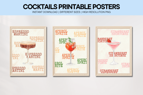 Download Cocktail Printable Wall Art Kitchen Bar - Wall Collection