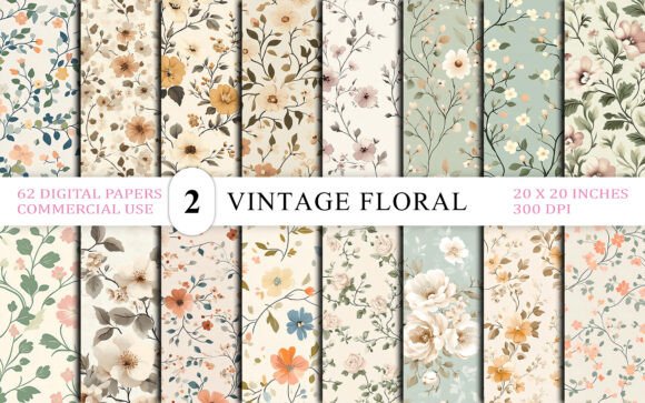 Download Seamless Vintage Floral Wallpaper Bg - Wall Collection