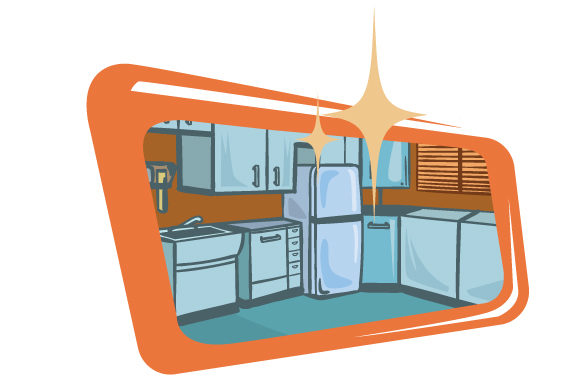 Download Retro Inspired Kitchen Setting - Retro inspired Collection
