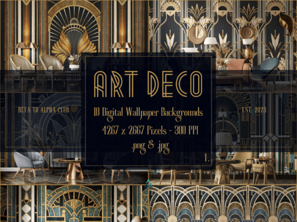 Download Art Deco Digital Backgrounds Wallpapers - Wall Collection